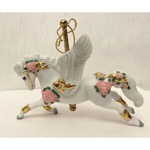 BREYER Horse Pegasus Carousel 2007 Christmas Ornament Discontinued Porcelain